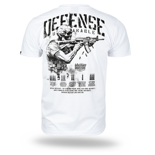 Koszulka T-shirt Dobermans Aggressive "DEFENSE UNBREAKABLE" TS377B - biała