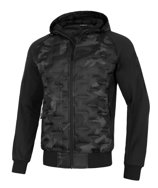Kurtka wiosenna z kapturem PIT BULL "Roxton" - all black camo