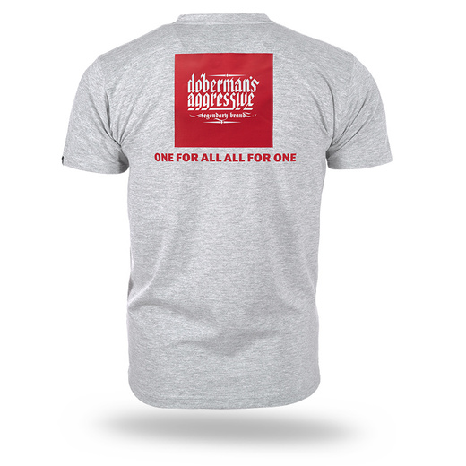 Koszulka T-shirt Dobermans Aggressive "ONE FOR ALL" TS372E - szary
