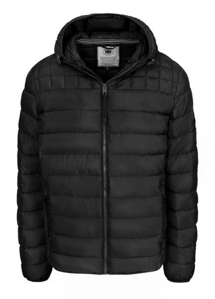 Kurtka zimowa PIT BULL pikowana z kapturem FOOTHILL - czarny