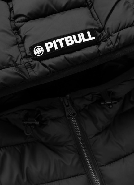 Kurtka zimowa pikowana z kapturem PIT BULL "RUBIO" - czarny