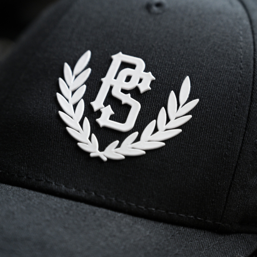 Pretorian "PS 3D White" Cap - Black