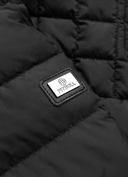 Kurtka zimowa PIT BULL pikowana z kapturem FOOTHILL - czarny
