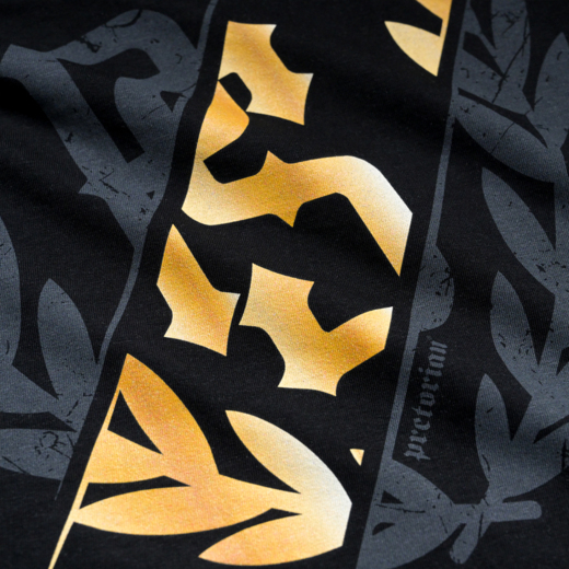 Koszulka Pretorian "PS Grey-Gold" - czarna
