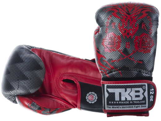  RĘKAWICE BOKSERSKIE TOP KING TKBGDG-BK-RD "ROSES & CHAIN"