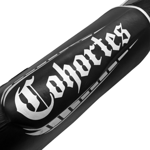 Ochraniacze na goleń i stopę skórzane Cohortes "Aculeo Armis" black/silver