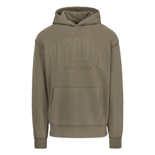 Bluza z kapturem PIT BULL Washed "ORLANDO" - jasny brązowy