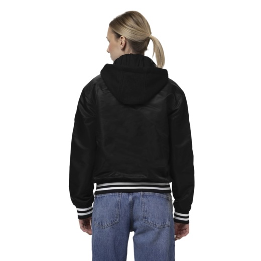 Kurtka przejściowa bejsbolówka z kapturem PIT BULL "ANGELA SAN DIEGO" - czarny