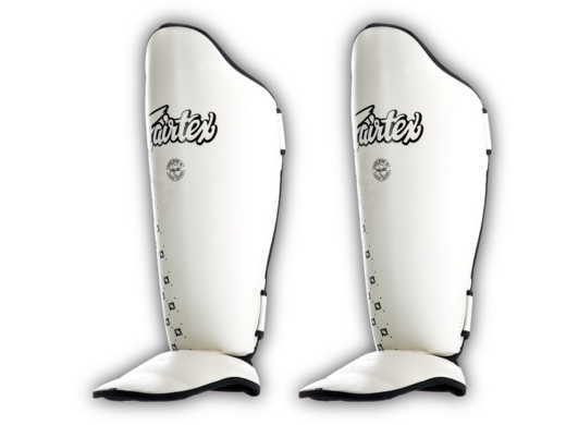Shin and foot protectors Fairtex SP5 (white) &quot;COMPETITION&quot; &quot;K&quot;