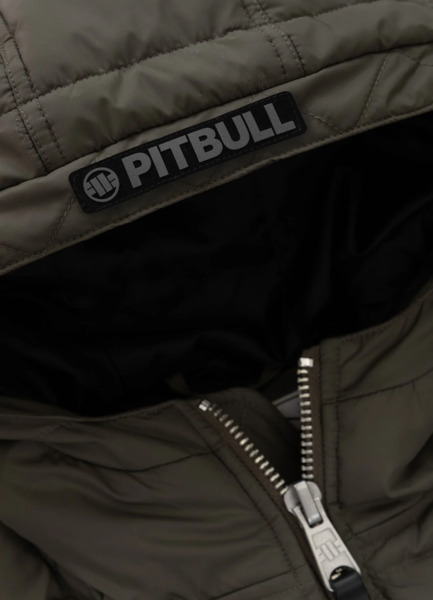 Kurtka zimowa męska z kapturem PIT BULL "GOPHER" - oliwkowy
