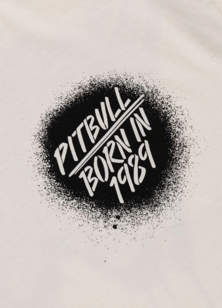 PIT BULL Loose Fit "GRAFFITI" Men's T-Shirt - Off-White