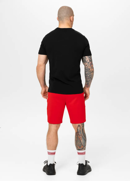  PIT BULL men&#39;s sweat shorts &quot;DOGWOOD&quot; - red fluo