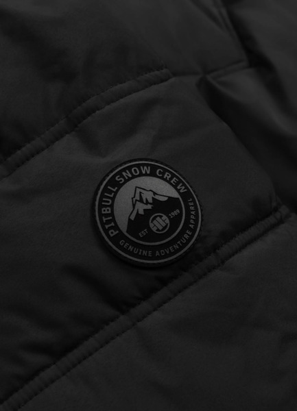 Kurtka zimowa pikowana z kapturem PIT BULL "PIEDMONT" - czarny
