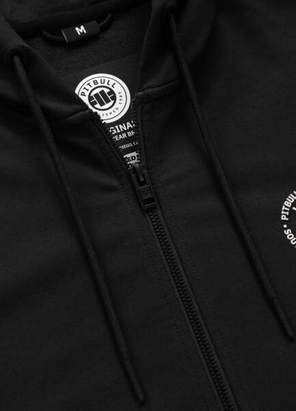 Bluza męska rozpinana z kapturem PIT BULL "TAPE PARKER" - czarny