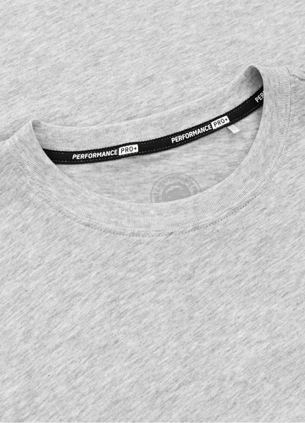 Koszulka męska PIT BULL Coolmax "SCOTT" - szara melanż