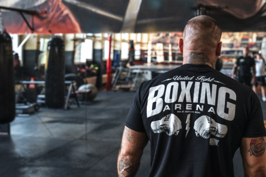 Bluza z kapturem Dobermans Aggressive "BOXING ARENA BK393" - czarna
