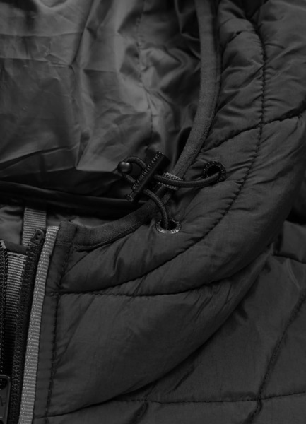 Kurtka zimowa PIT BULL pikowana z kapturem "NAYLOR" - czarny 