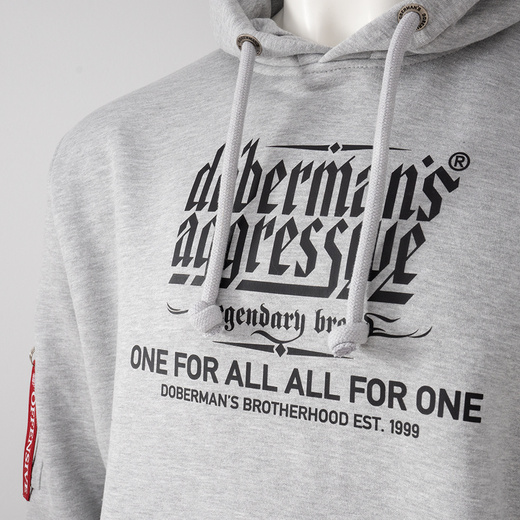 Bluza z kapturem Dobermans Aggressive "LEGANCY BKK403" - moro