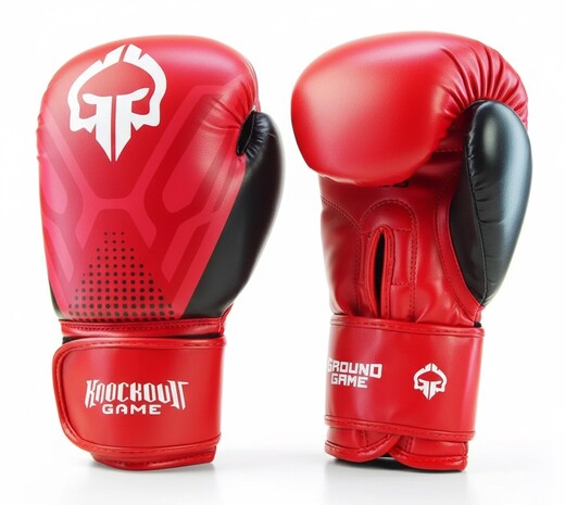 Ground Game "Cyborg" boxing gloves - red