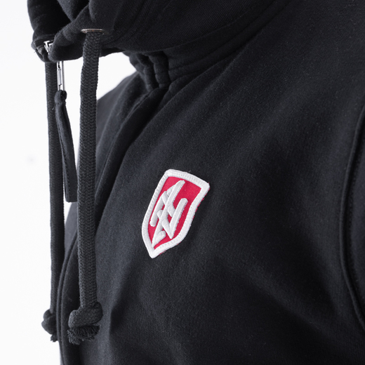 Bluza z kapturem rozpinana Dobermans Aggressive "Bane Division BZM244" - czarna