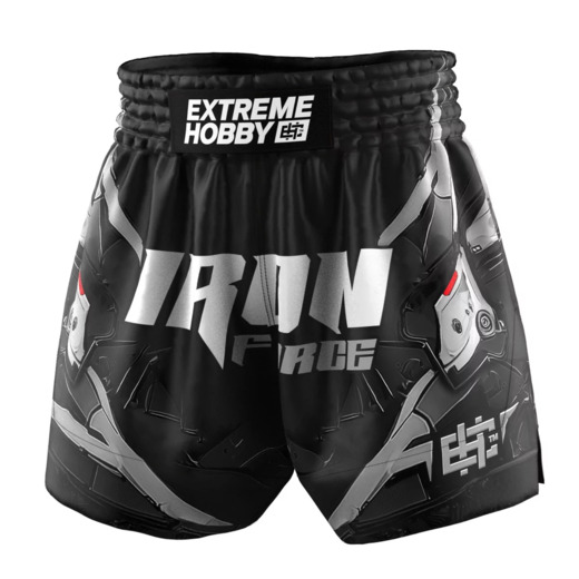  Extreme Hobby Muay Thai Shorts | IRON FORCE - White