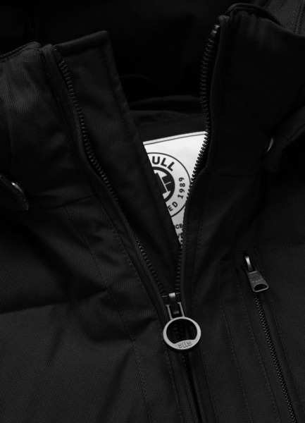 PIT BULL "Patton" Quilted Hooded Vest - Black