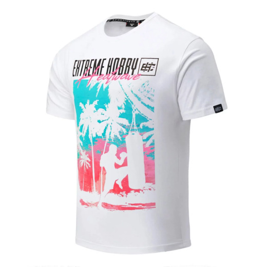 Koszulka T-shirt męski Extreme Hobby "HEATWAVE" - biały