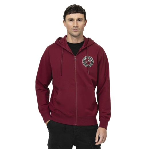 PIT BULL "SAN DIEGO CA" Zip-Up Hoodie - Burgundy