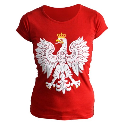 Aquila women&#39;s T-shirt &quot;Orzeł&quot; - red