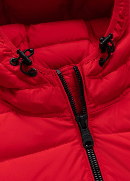 PIT BULL "SEACOAST III" quilted winter jacket with hood - red