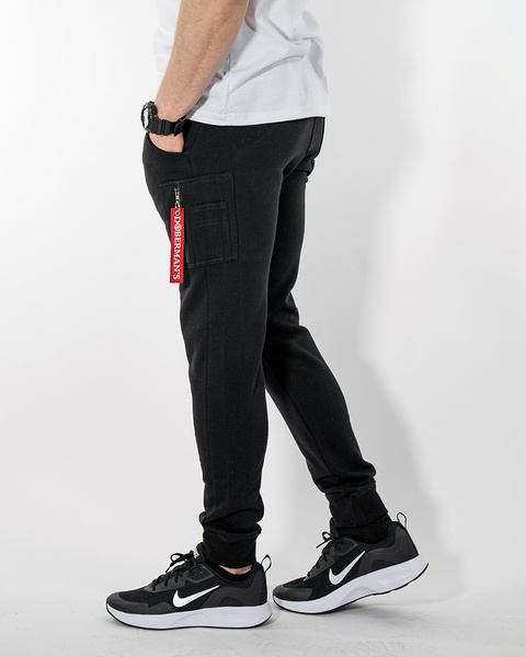 Spodnie dresowe Dobermans Aggressive "UNITED FIGHT DOBERMANS SPDK279" - czarne