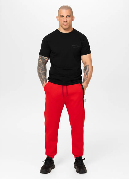  PIT BULL men&#39;s sweatpants &quot;DOGWOOD POCKET&quot; - red fluo