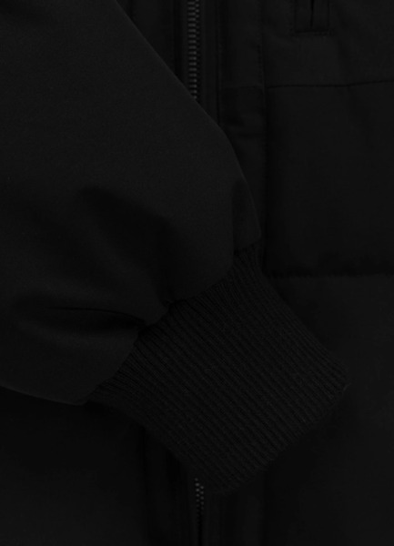 Kurtka zimowa pikowana z kapturem PIT BULL "PATTON" - czarny