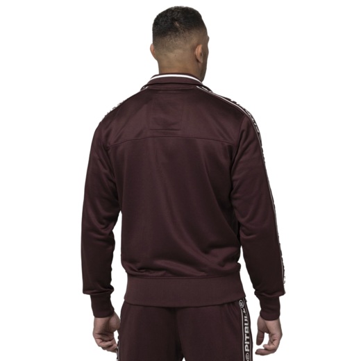 Bluza rozpinana PIT BULL Oldschool "Tape Logo" - bordowy