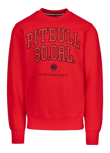 PIT BULL "SO CAL" men's sweatshirt - red