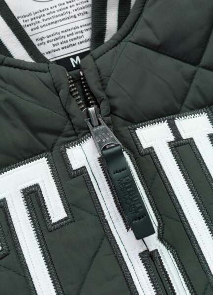 Kurtka pikowana przejściowa bejsbolówka PIT BULL "JUPITER" - ciemny zielony