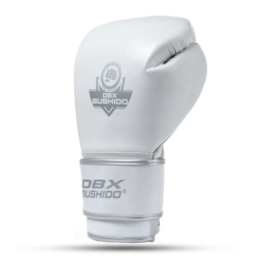 Rękawice bokserskie ze skóry naturalnej wielowarstwowe wypełnienie - PLATINUM - Legacy Series | DBX Bushido B-CR-Silver