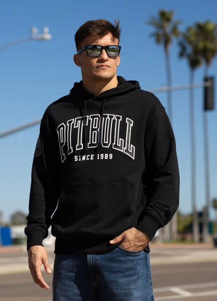Bluza męska z kapturem PIT BULL "BADGER" - czarny