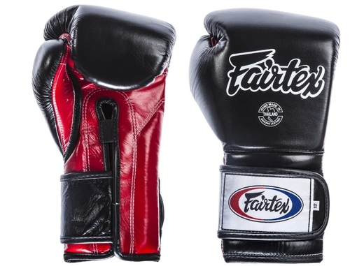 RĘKAWICE BOKSERSKIE FAIRTEX BGV9 (black/red palm) "Mexican Style"