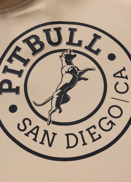 Bluza rozpinana Oldschool PIT BULL "SAN DIEGO CA" - piaskowy