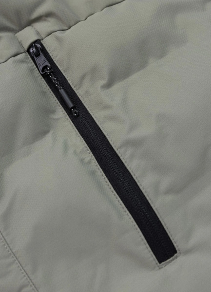 Kurtka zimowa pikowana z kapturem PIT BULL "STANFORD" - szałwiowy