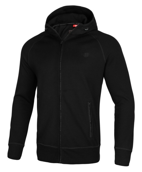 Hooded zip PIT BULL "Harris" '21 - black