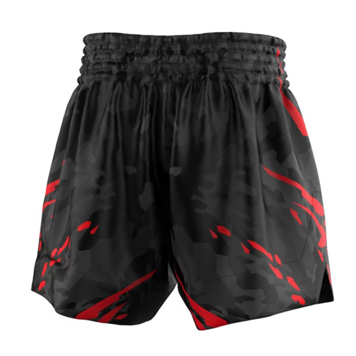 Extreme Hobby Muay Thai Shorts | BLACK PANTHER - Black/Red