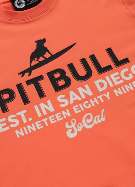 PIT BULL &quot;SURFING DOG&quot; sweatshirt - salmon