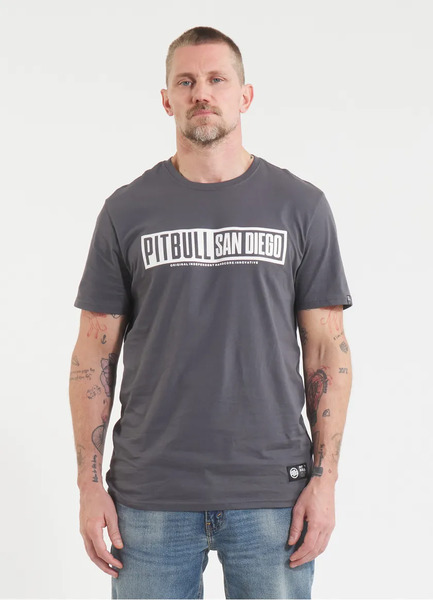 Koszulka PIT BULL "EIGHTY NINE DOG" - grafitowy