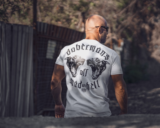 Longsleeve Dobermans Aggressive "MAD AS HELL" LS383 - granatowy