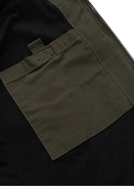 Men's transitional jacket with hood PIT BULL CRIMSON - olive