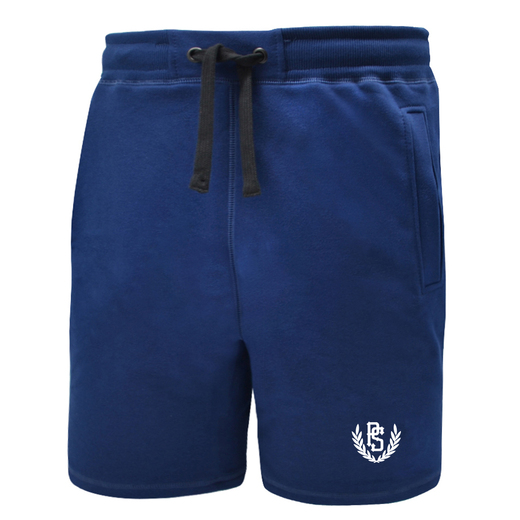 Pretorian "PS" cotton shorts - navy blue