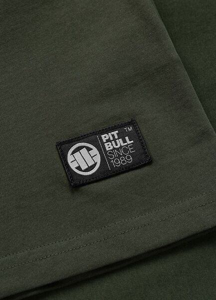 Pit Bull Garment Washed "USA CAL" Men's T-Shirt - Dark Green