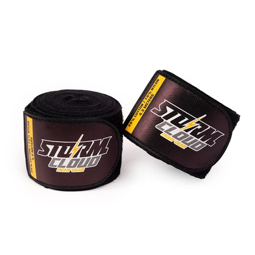 StormCloud HWX-R PREMIUM boxing bandage wraps 4.5 m - black